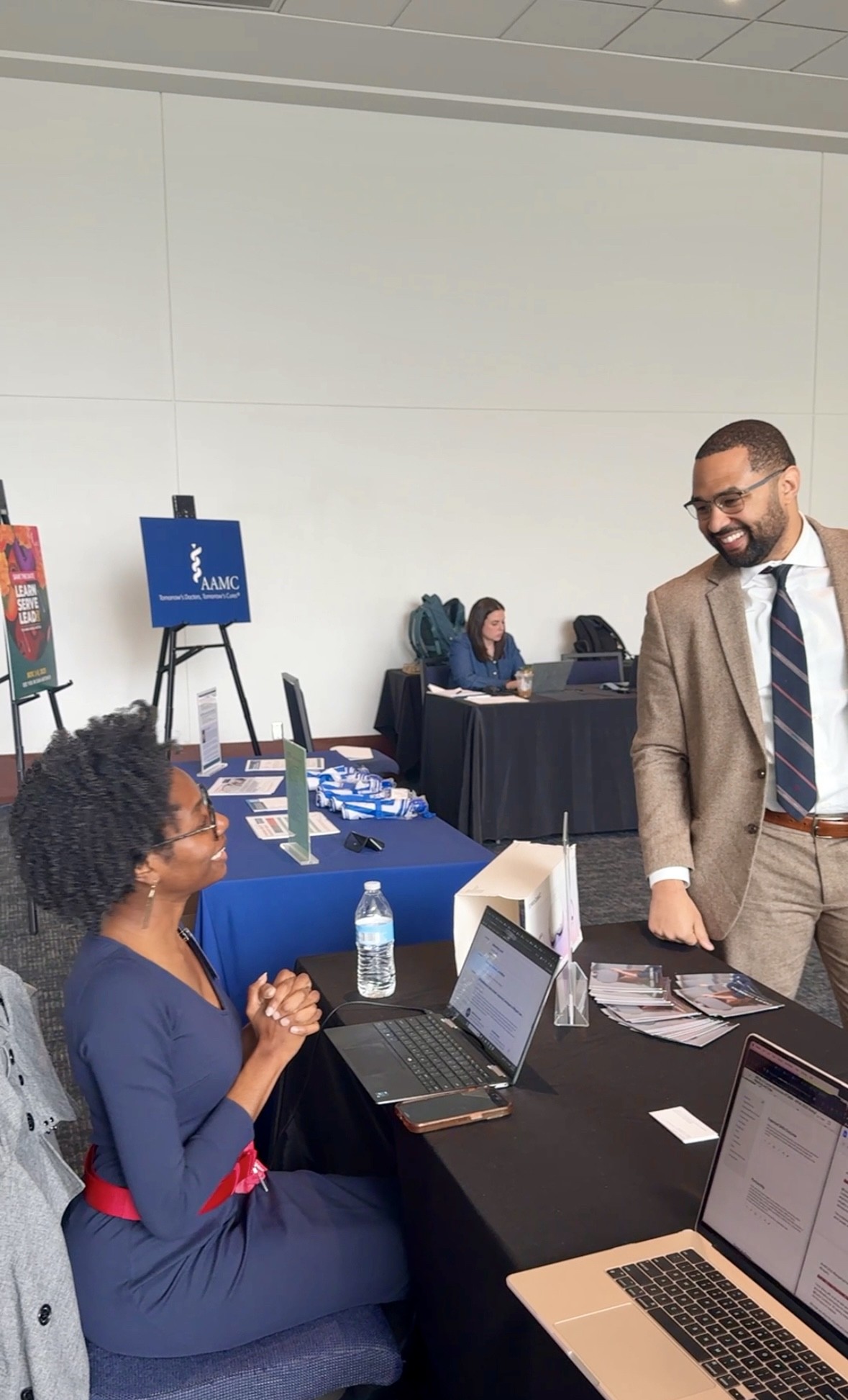 Equity Commons Co-Founders Whitney A. White and Dr. Aubrey J. Grant speak to each other at Association of American Medical Colleges