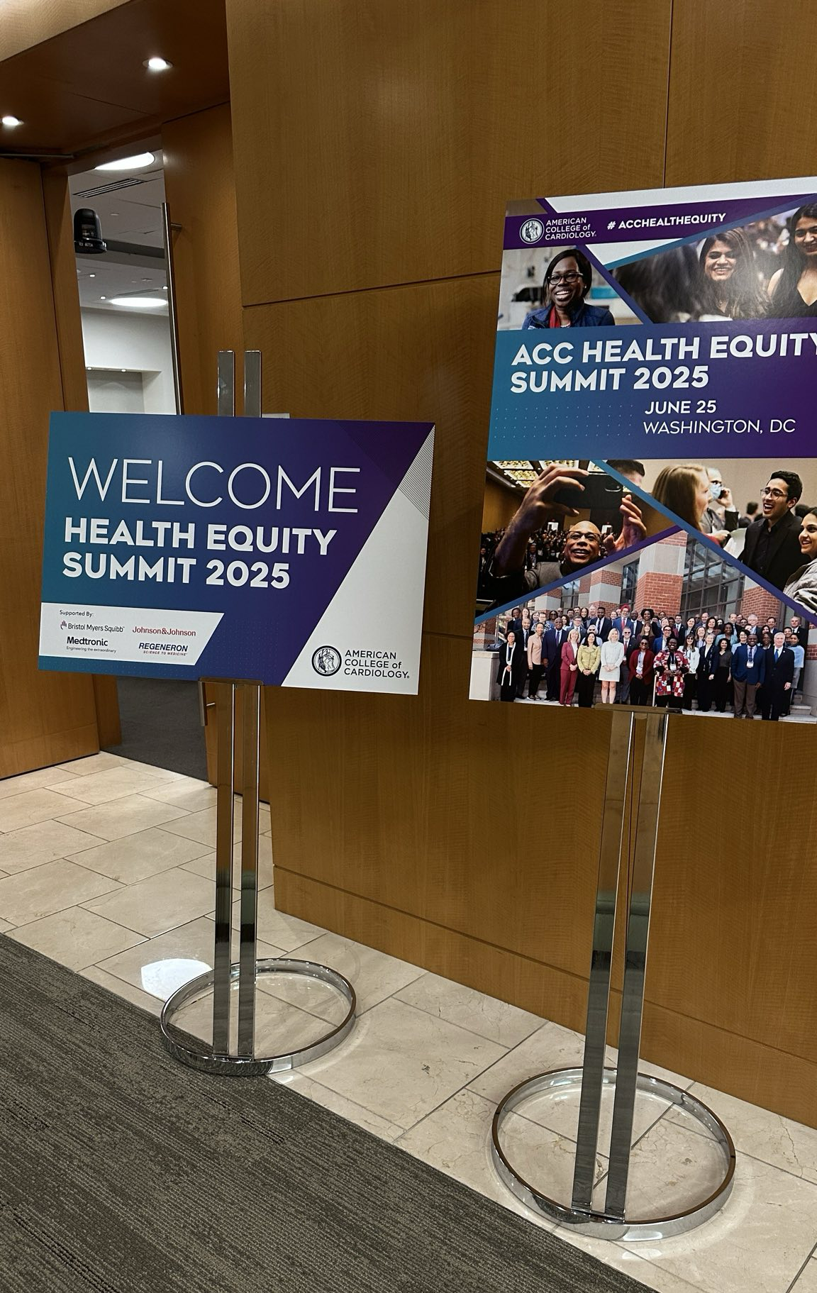 Welcome Signs at 2025 ACC Health Equity Summit
